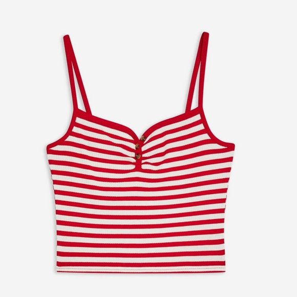 🎁 Topshop Stripe Crop Tank - Picture 2 of 9